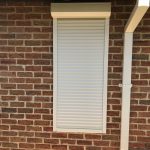 long roller shutter on window